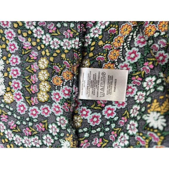 Loft Colorful Garden Button Dolman Pocket Dress Tie Waist Size Small - Picture 8 of 8